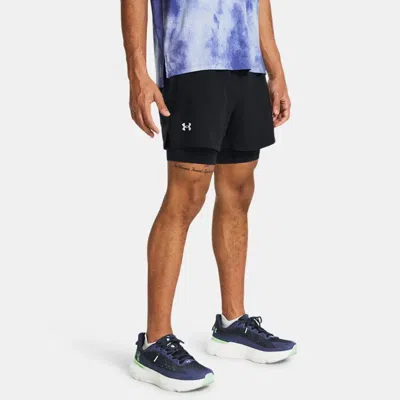 UNDER ARMOUR SHORT 2-EN-1 13 CM UNDER ARMOUR LAUNCH POUR HOMME NOIR
