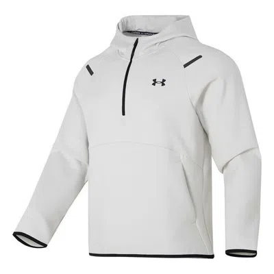 UNDER ARMOUR Under Armour Logo Unstoppable Fleece Zip Hoodie 'White'