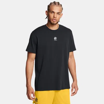 UNDER ARMOUR CURRY LOGO HEAVYWEIGHT MEN'S T-SHIRT BLACK