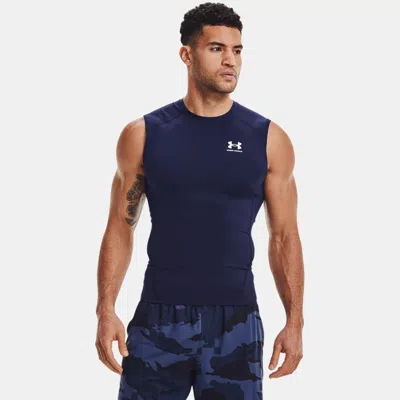 UNDER ARMOUR HEATGEAR® MEN'S COMPRESSION SLEEVELESS MIDNIGHT NAVY