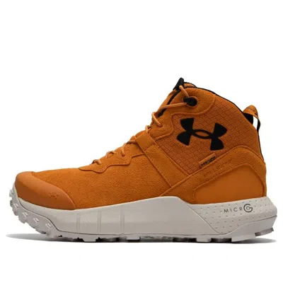 UNDER ARMOUR Men's UA Micro G Valsetz Trek Mid Leather Waterproof Tactical Boots 'Honey Orange'