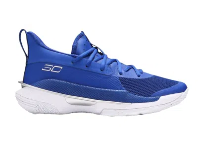 UNDER ARMOUR MEN'S UNDER ARMOUR CURRY 7 ROYAL SNEAKERS IN ROYAL BLUE/WHITE