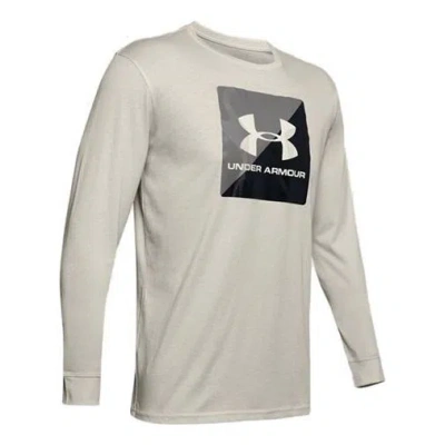 UNDER ARMOUR Men's Under Armour Half Logo Training Sports Long Sleeves T-shirt White