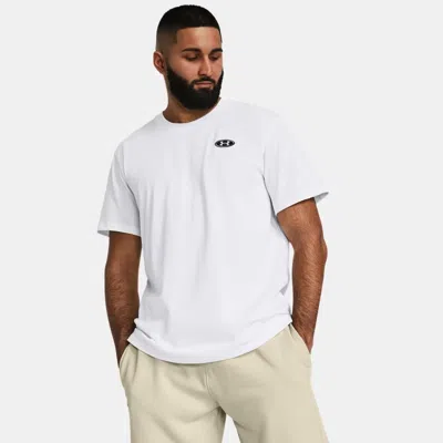 UNDER ARMOUR HEAVYWEIGHT LEFT CHEST PATCH MEN'S SHORT SLEEVE WHITE