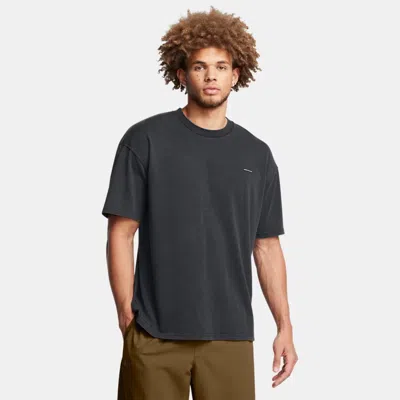 UNDER ARMOUR HEAVYWEIGHT LOGO WASH MEN'S OVERSIZED SHORT SLEEVE BLACK
