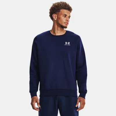 UNDER ARMOUR ICON FLEECE MEN'S CREW MIDNIGHT NAVY