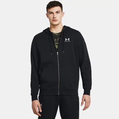 UNDER ARMOUR ICON FLEECE MEN'S FULL-ZIP HOODIE BLACK