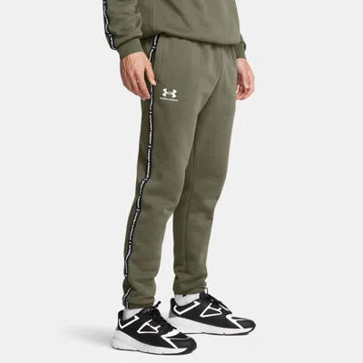 UNDER ARMOUR ICON FLEECE TAPING MEN'S JOGGERS MARINE OD GREEN