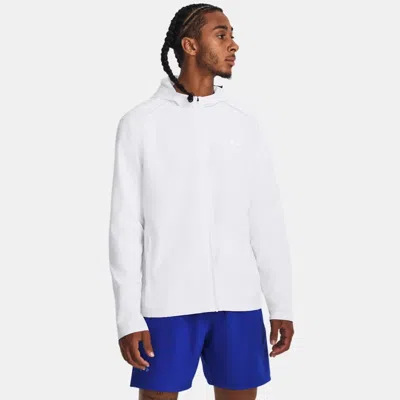 UNDER ARMOUR LAUNCH MEN'S HOODED JACKET WHITE