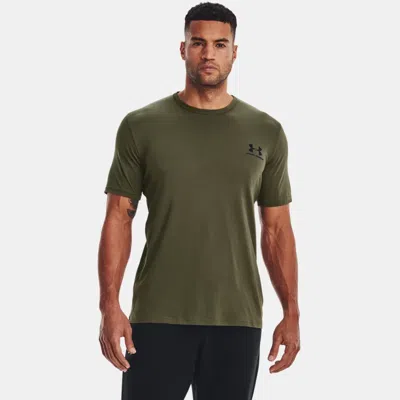 UNDER ARMOUR LEFT CHEST LOGO MEN'S SHORT SLEEVE MARINE OD GREEN