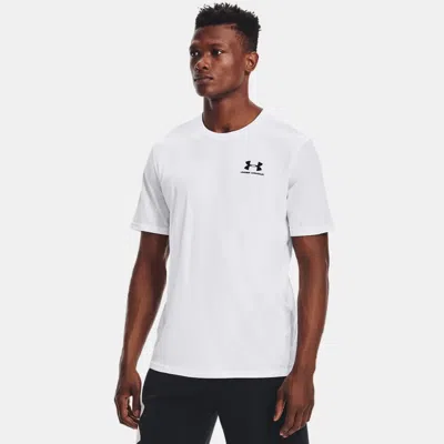 UNDER ARMOUR LEFT CHEST LOGO MEN'S SHORT SLEEVE WHITE