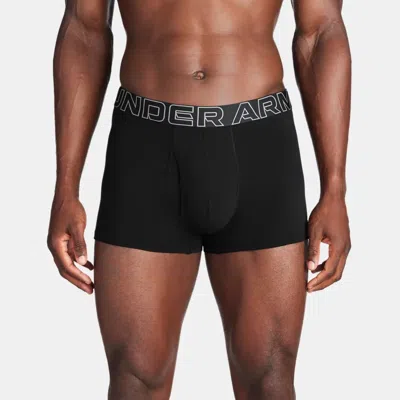 UNDER ARMOUR PERFORMANCE COTTON MEN'S 3" 3-PACK BOXERJOCK® BLACK