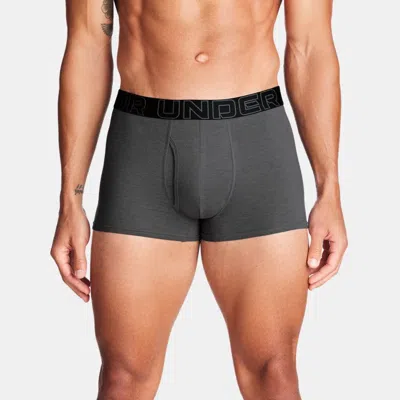 UNDER ARMOUR PERFORMANCE COTTON MEN'S 3" 3-PACK BOXERJOCK® CASTLEROCK FULL HEATHER