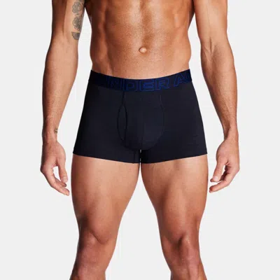 UNDER ARMOUR PERFORMANCE COTTON MEN'S 3" 3-PACK BOXERJOCK® MIDNIGHT NAVY FULL HEATHER