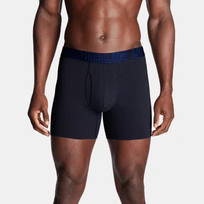 UNDER ARMOUR PERFORMANCE COTTON MEN'S 6" 3-PACK BOXERJOCK® MIDNIGHT NAVY