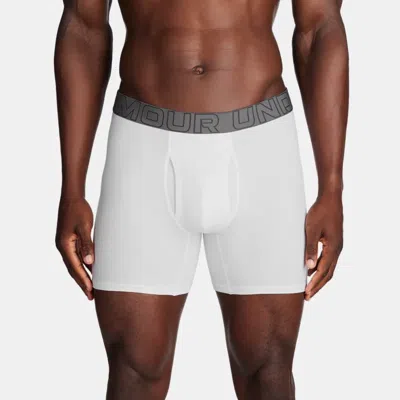 UNDER ARMOUR PERFORMANCE COTTON MEN'S 6" 3-PACK BOXERJOCK® WHITE