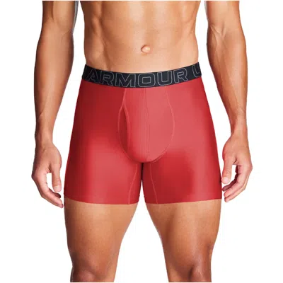 UNDER ARMOUR PERFORMANCE TECH™ MEN'S 6" 3-PACK BOXERJOCK® RED