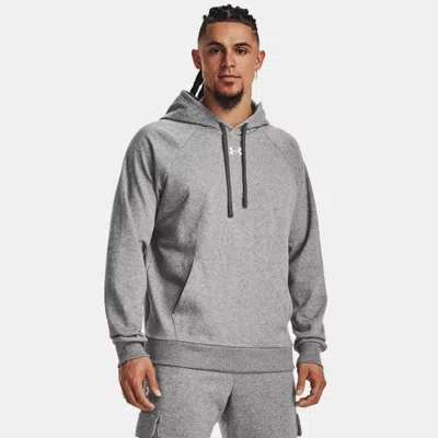 UNDER ARMOUR RIVAL FLEECE MEN'S HOODIE CASTLEROCK LIGHT HEATHER