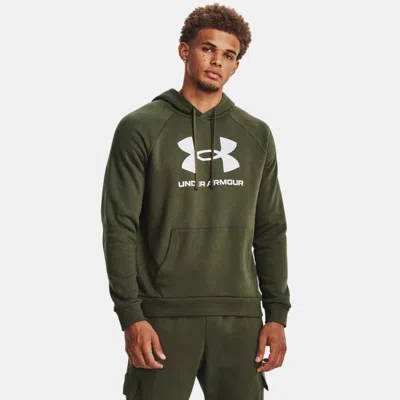 UNDER ARMOUR RIVAL FLEECE MEN'S LOGO HOODIE MARINE OD GREEN