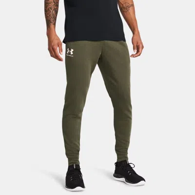 UNDER ARMOUR RIVAL TERRY MEN'S JOGGERS MARINE OD GREEN