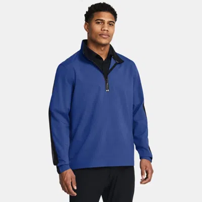 UNDER ARMOUR MEN'S  UNDER ARMOUR  STORM WINDSTRIKE ½ ZIP TECH BLUE