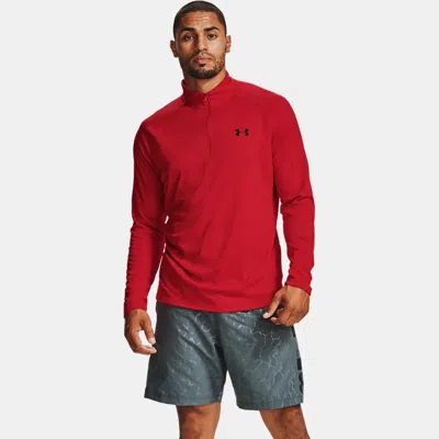 UNDER ARMOUR TECH™ MEN'S ½ ZIP LONG SLEEVE RED