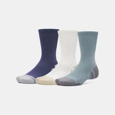 UNDER ARMOUR PERFORMANCE TECH™ UNISEX 3-PACK CREW SOCKS JASPER BLUE