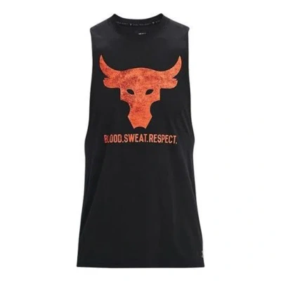 UNDER ARMOUR Under Armour Project Rock Brahma Bull Tank Top 'Black Orange'