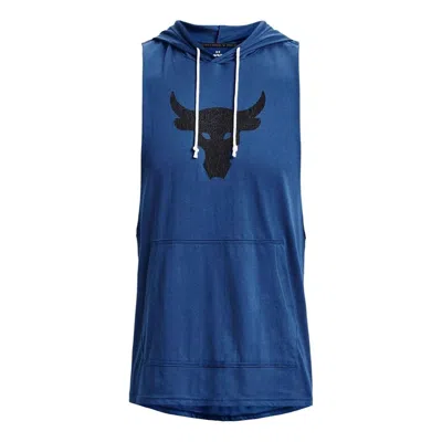 UNDER ARMOUR Under Armour Project Rock BSR Bull Sleeveless Hoodie 'Blue Black'