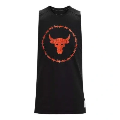 UNDER ARMOUR Under Armour Project Rock Charged Cotton Tank 'Black Orange'