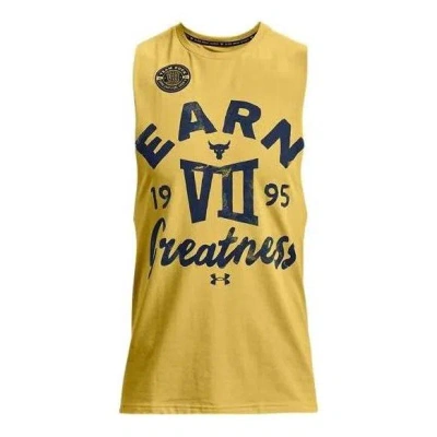 UNDER ARMOUR Under Armour Project Rock Earn Greatness Tank 'Yellow'
