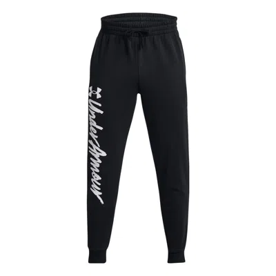 UNDER ARMOUR Under Armour Rival Fleece Graphic Joggers 'Black White'