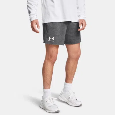 UNDER ARMOUR RIVAL TERRY MEN'S 6" SHORTS CASTLEROCK