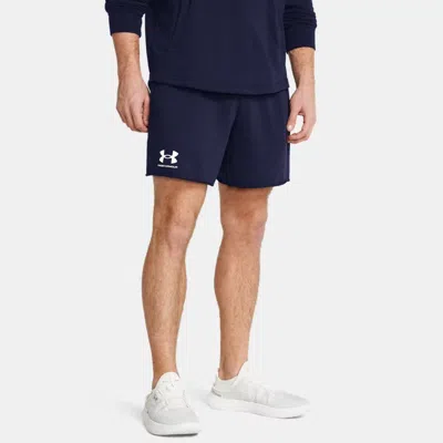 UNDER ARMOUR SHORT EN TISSU MOLLETONNÉ 15 CM UNDER ARMOUR RIVAL POUR HOMME MIDNIGHT BLEU MARINE