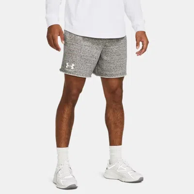 UNDER ARMOUR SHORT EN TISSU MOLLETONNÉ 15 CM UNDER ARMOUR RIVAL POUR HOMME ONYX BLANC
