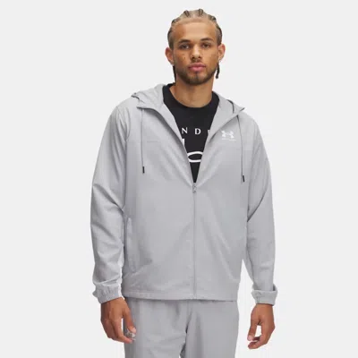 UNDER ARMOUR RIVAL WOVEN MEN'S WINDBREAKER MOD GRAY