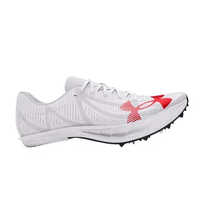 UNDER ARMOUR UNDER ARMOUR SHAKEDOWN ELITE 3 MID DISTANCE 'METALLIC SILVER RACER RED' | GREY | MEN'S SIZE 10