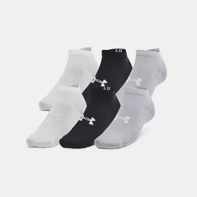 UNDER ARMOUR ESSENTIAL UNISEX 6-PACK LOW CUT SOCKS BLACK