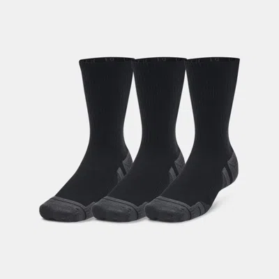 UNDER ARMOUR PERFORMANCE TECH™ UNISEX 3-PACK CREW SOCKS BLACK