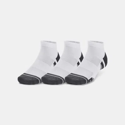 UNDER ARMOUR PERFORMANCE TECH™ UNISEX 3-PACK LOW CUT SOCKS WHITE