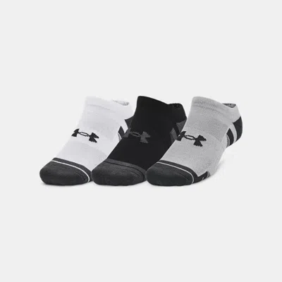 UNDER ARMOUR PERFORMANCE TECH UNISEX 3-PACK NO SHOW SOCKS MOD GRAY