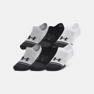 UNDER ARMOUR PERFORMANCE TECH ULTRA LOW UNISEX 3-PACK TAB SOCKS MOD GRAY