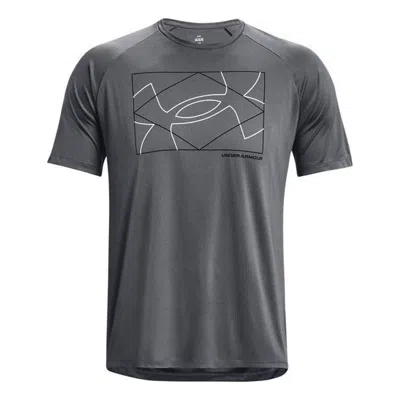 UNDER ARMOUR Under Armour Velocity Logo Print Round Neck Training T-shirt 'Grey'