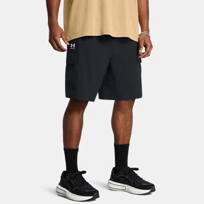 UNDER ARMOUR VIBE WOVEN MEN'S 8" CARGO SHORTS BLACK
