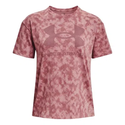 UNDER ARMOUR (WMNS) Under Armour Big Logo Heavyweight T-shirt 'Pink'