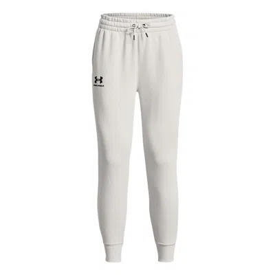 UNDER ARMOUR (WMNS) Under Armour Essential Fleece Tapered Pants 'White Black'