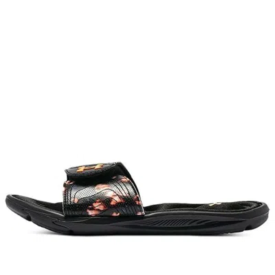 UNDER ARMOUR (WMNS) Under Armour Ignite 6 Graphic Strap Slide 'Black Afterglow'