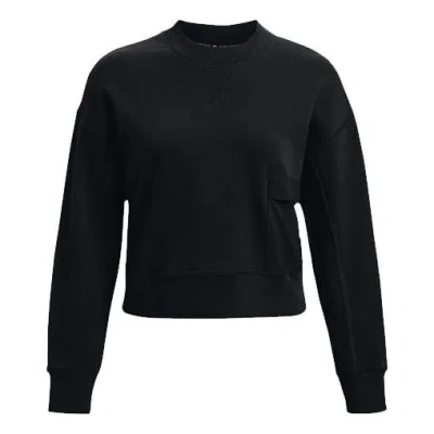 UNDER ARMOUR (WMNS) Under Armour Project Rock Fleece Crew Sweatshirt 'Black'