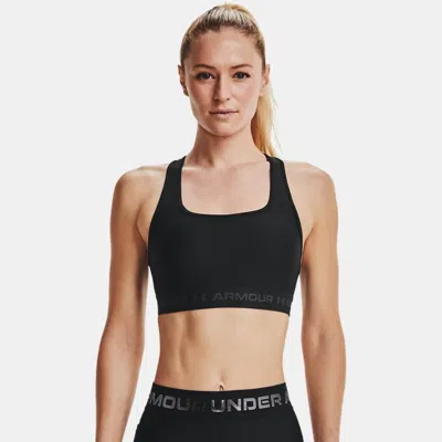 UNDER ARMOUR CROSSBACK MID WOMEN'S SPORTS BRA BLACK