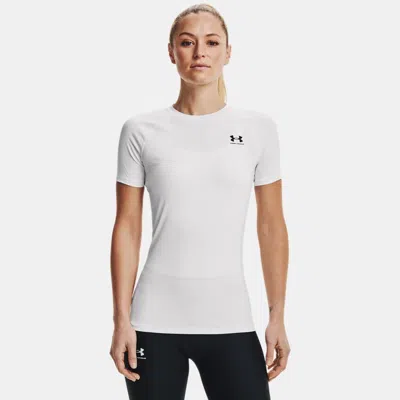 UNDER ARMOUR HEATGEAR® WOMEN'S COMPRESSION SHORT SLEEVE WHITE